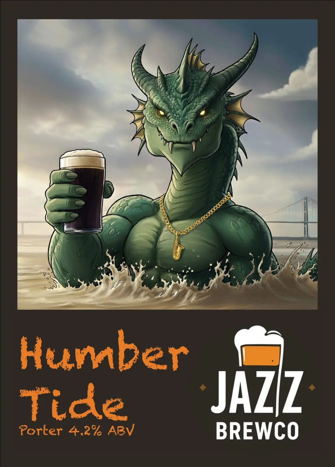 Humber Tide pump clip — fronted by the Humber Dragon